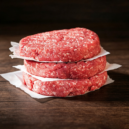 Individual Vacuum Packed Beef Burger Patties